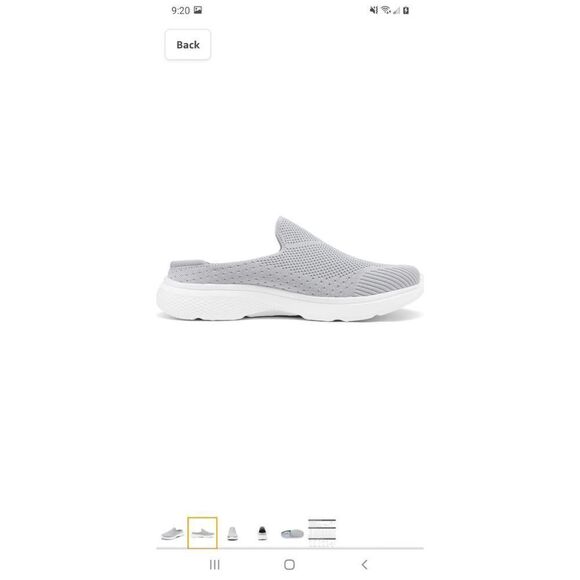 New Size 11 Dream Pairs Grey Mules Slip On Sneakers Knit Flats Walking Shoes - Picture 2 of 11